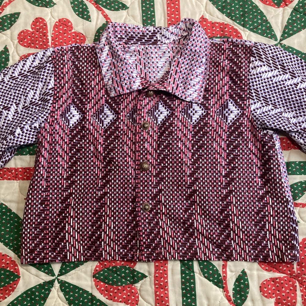 Handmade cropped button down - Picture 2 of 8